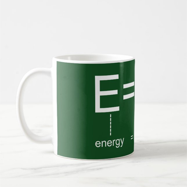 Mug Formule E=mc2 de café (Gauche)