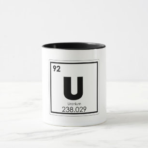 Mug Formule en uranium de chimie de symbole d'élémen