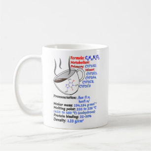 Mug Formule et structure café, Caféine