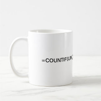 Mug Formule Excel : formule comptif et café unique