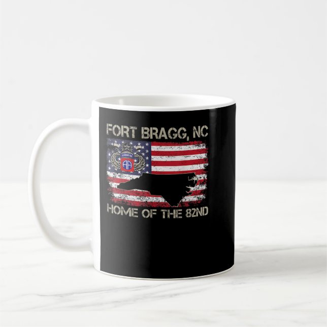 Mug Fort Bragg NC Accueil Du 82E T-shirt Aéroporté, Ve (Gauche)
