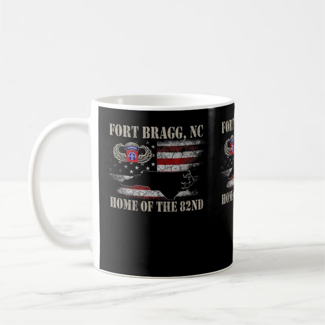 Mug Fort Bragg NC Accueil Du 82E T-shirt Aéroporté, Ve (Gauche)