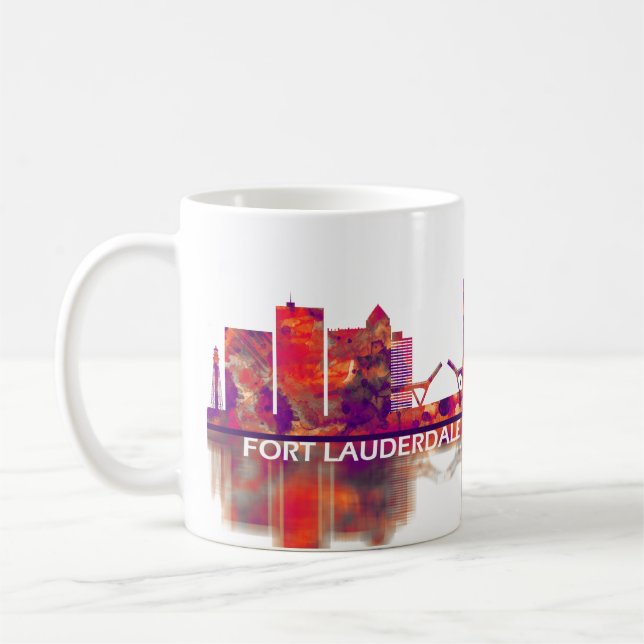 Mug Fort Lauderdale Floride Skyline (Gauche)