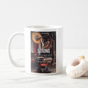 Mug FORT, Poids des femmes levant des mots inspirants