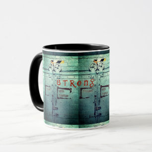 Mug Fort, Procéder avec prudence bleu gris industriel