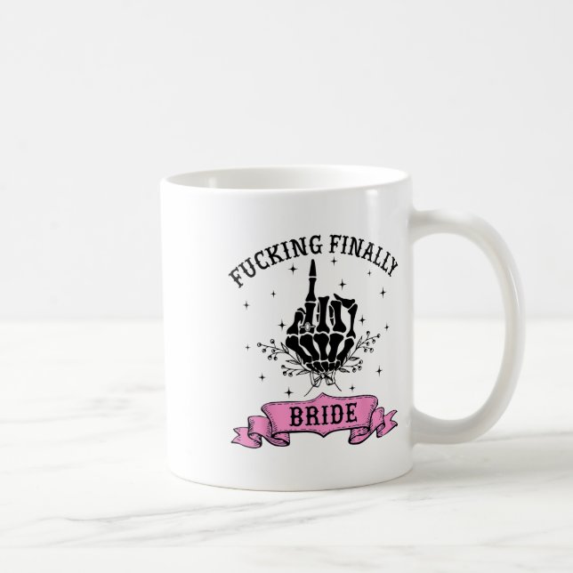 Mug Forte Enfin Mariée Skeleton main Halloween Bache (Droite)