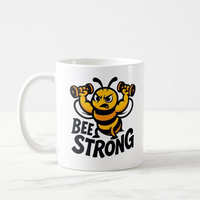 Mug Forte mascotte de conditionnement physique des abe (Gauche)