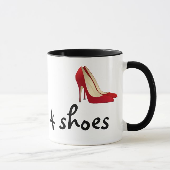 Mug Fortement motivé : Travaillera pour des chaussures (Droite)