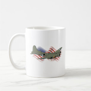Mug Forteresse volante Patriotique B-17 2ÈME GUERRE M