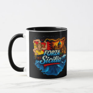Mug FORZA Sicile Un Hommage à la Résilience Sicilienne