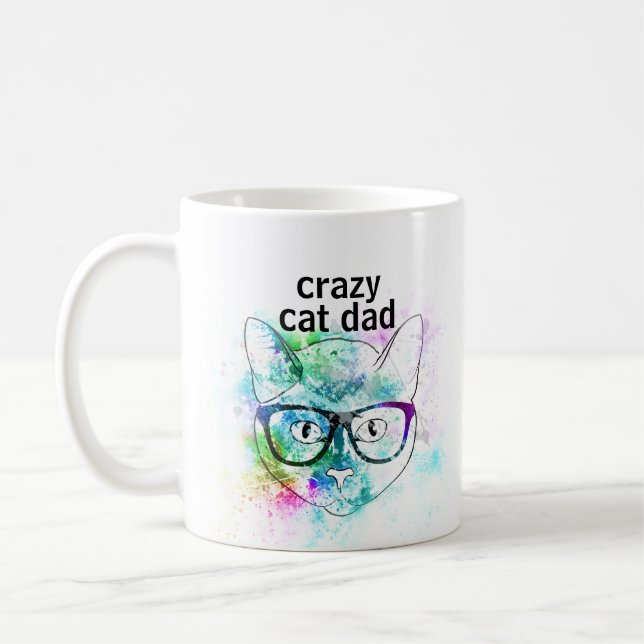 Mug fou chat papa mignon hister chat design (Gauche)