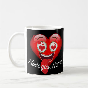 Mug Fou dans l'amour Émoticon personnalisé