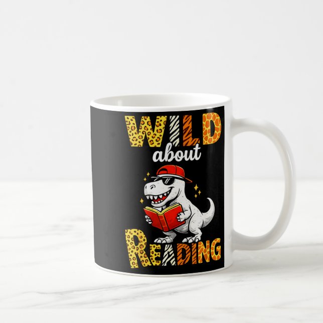Mug Fou de lecture de livres sur les dinosaures pour g (Droite)