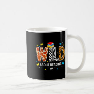 Mug Fou de lire des lettres en impression d'animaux dr