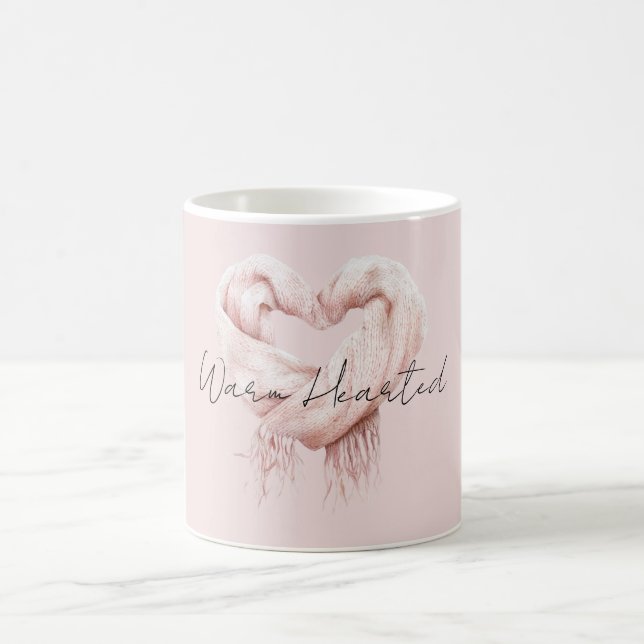 Mug Foulard Cœur Chaud Rose Pâle (Centre)