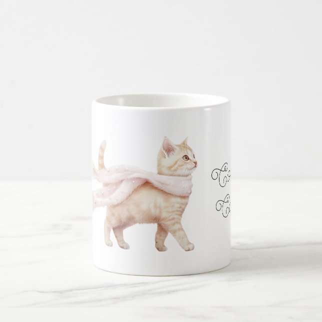 Mug Foulard Rose Pâle Cool Cat (Centre)