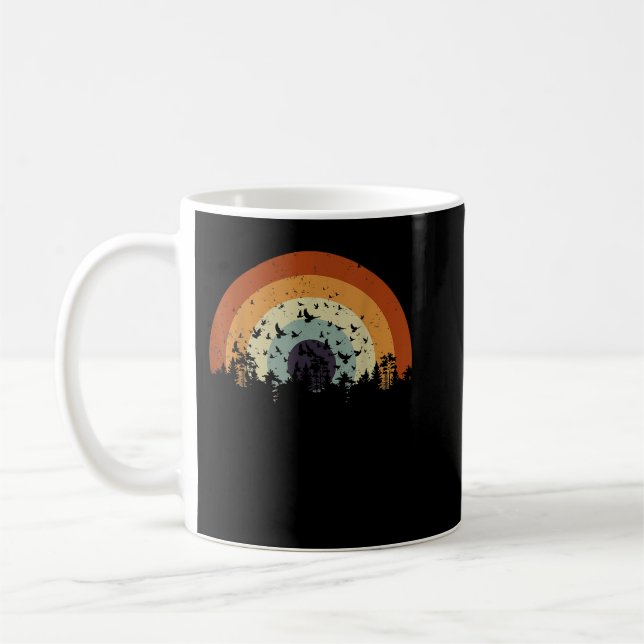 Mug Foule D'Oiseaux Arbres Nature Extérieure Forêt Rét (Gauche)