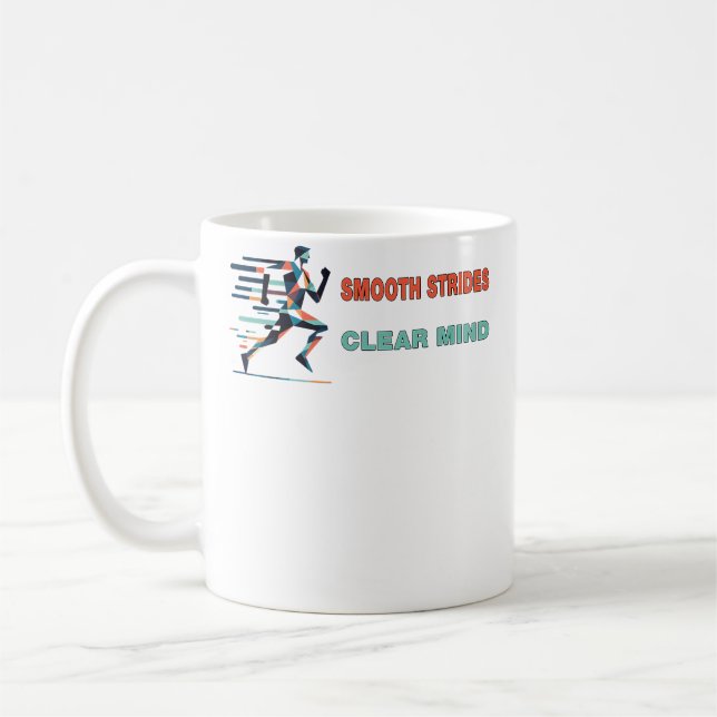 Mug Foulées Lisses Esprit Clair Un Coureur (Gauche)