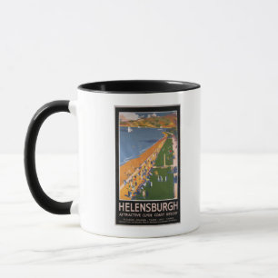 Mug Foules le long d'affiche de chemins de fer de