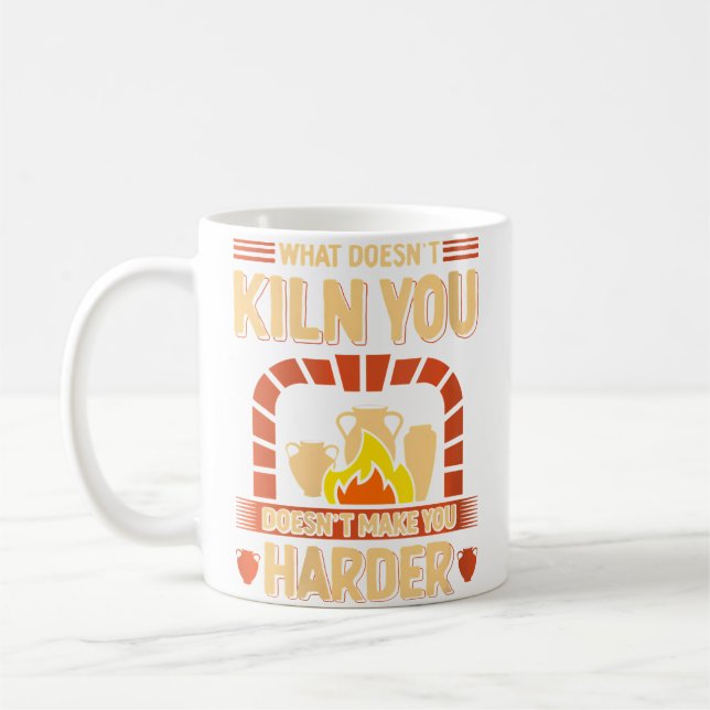 Mug Four de poterie drôle pun artiste céramique Wo (Gauche)
