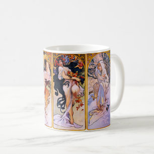 Mug Four Seasons Art Nouveau Vintage par Alphonse Much