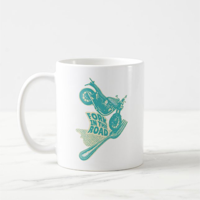 Mug Fourche dans le crash de moto routier (Gauche)