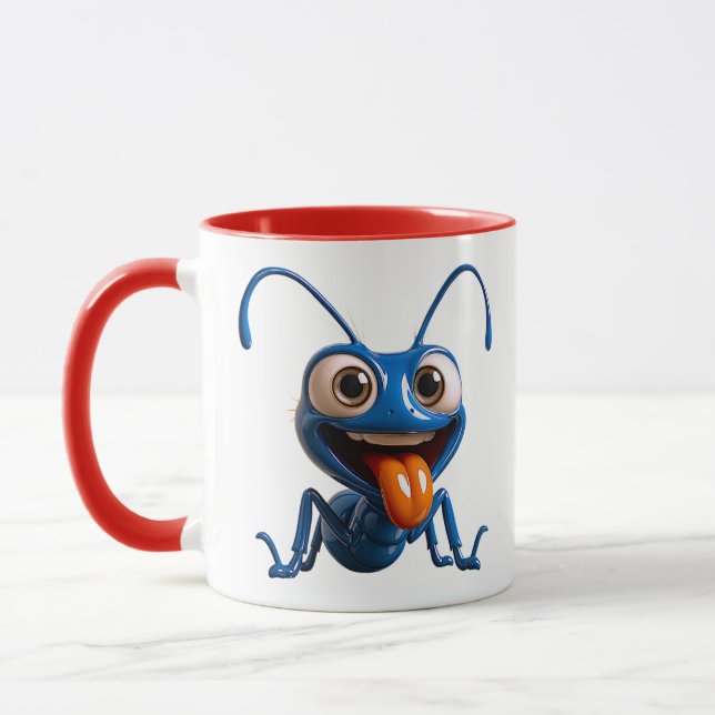Mug Fourmi bleue amusante  (Gauche)