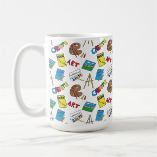 Mug Fournitures d'art, enseignant d'art, artiste