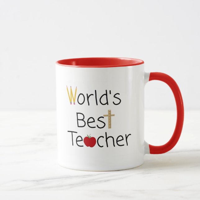 Mug Fournitures de la meilleure école de Cool du monde (Droite)