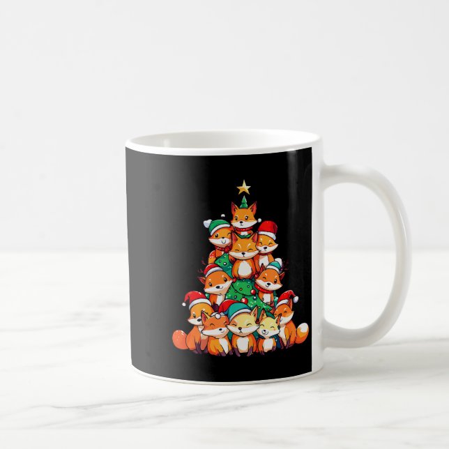 Mug Fox Christmas Tree Xmas Girls Boys Funny Santa  (Droite)