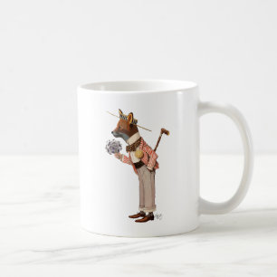 Mug Fox dans le chapeau en paille