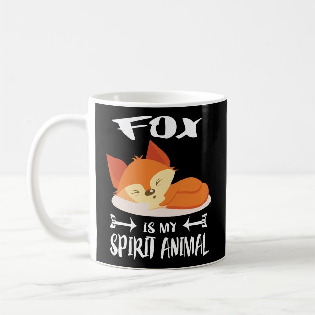 Mug Fox is My Spirit Animal Funny Cadeau (Gauche)