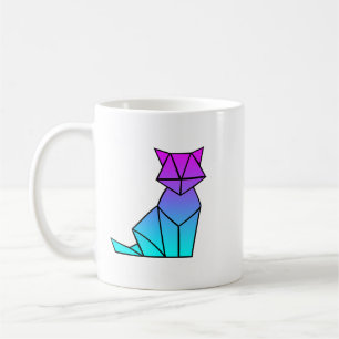 Mug Fox Lover Origami Vaporwave esthétique Rétro Amour