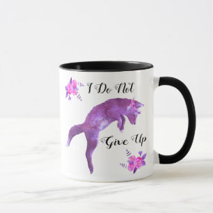 Mug Fox pourpre et roses roses je n'abandonne pas la