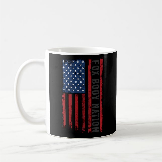 Mug Foxbody American Flag Stang Muscle Car (Gauche)