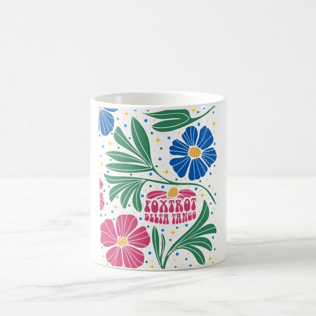 Mug Foxtrot Delta Tango Flower Boho (Centre)