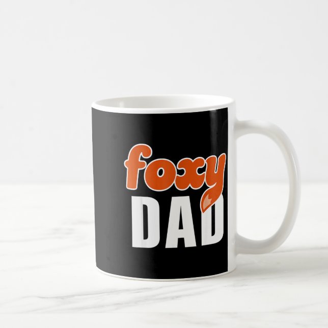 Mug Foxy Dad Shirt Funny Father Gift Cute Fox Cartoon  (Droite)