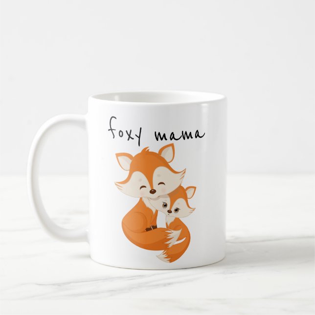 Mug Foxy Mama Mère mignonne Animal Fox (Gauche)