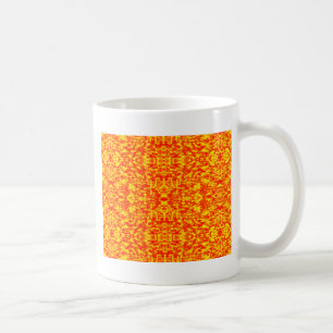 Mug Fractage Abstrait En Rouge Et Orange