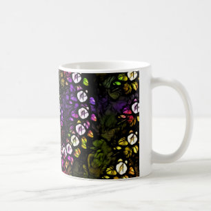 Mug fractal violet floral psychédélique arc-en-ciel sp