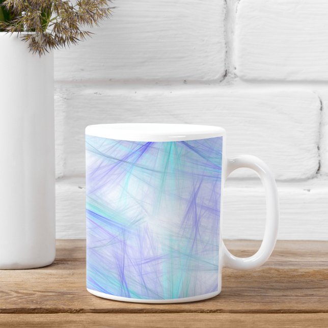 Mug Fractale abstraite bleue et verte (Créateur téléchargé)