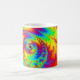Mug Fractale arc-en-ciel colorée