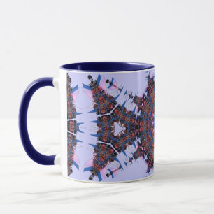 Mug fractales bleues