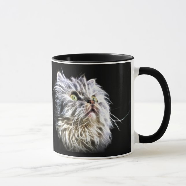 Mug Fractalius face de chat perse (Droite)