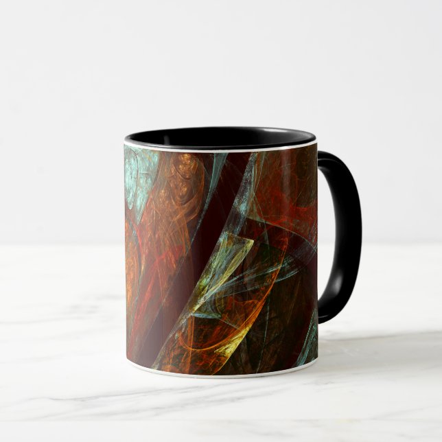 Mug Fractionner l'art Abstrait (Devant droit)