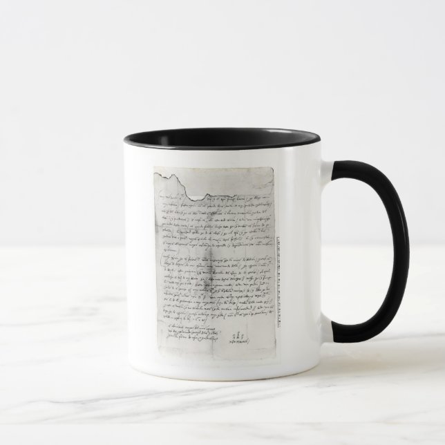 Mug Fragment de lettre écrit par Christopher (Droite)