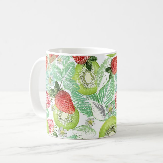 Mug Fraise et kiwi. (Devant gauche)