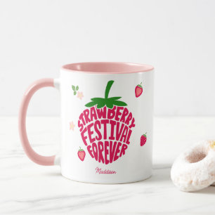 Mug Fraise Festival Forever Cute Personnalisable