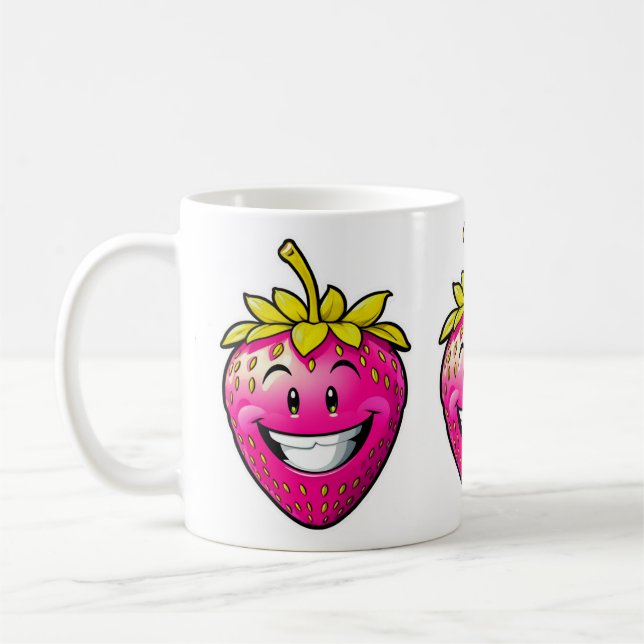 Mug Fraise rose (Gauche)