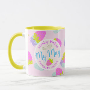 Mug Fraise rose